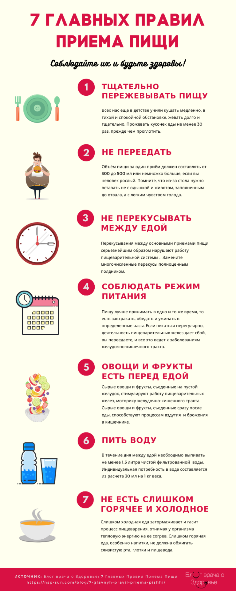 7 главных правил приема пищи - Блог врача о здоровье